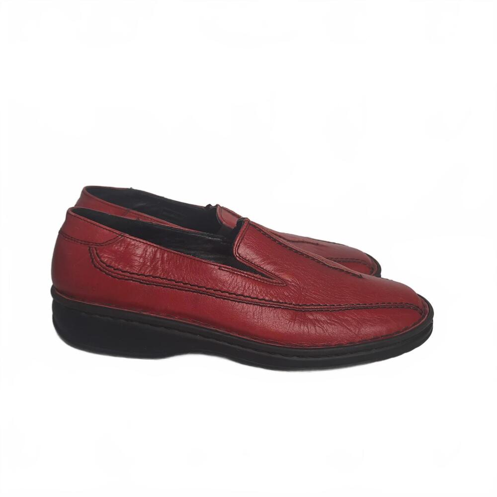 Josef Seibel Women's Red Leather Loafers Size 40